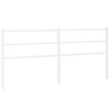 vidaXL Tăblie de pat metalică, alb, 180 cm