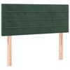vidaXL Pat box spring cu saltea, verde închis, 90x200 cm, catifea