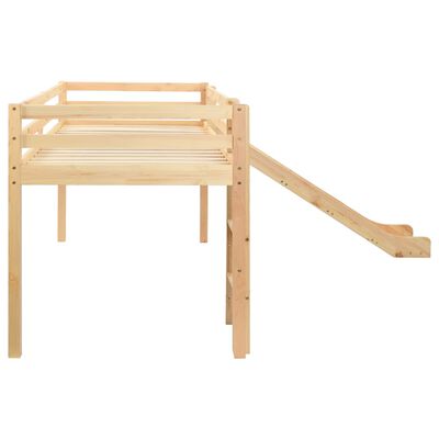 vidaXL Cadru pat copii etajat cu tobogan &amp; scară 97x208cm lemn de pin