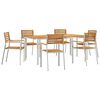 vidaXL Set de masă pentru grădină 7 pcs Maro Lemn Solid de Acacia