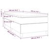 vidaXL Pat box spring cu saltea, gri închis, 100x200 cm, catifea