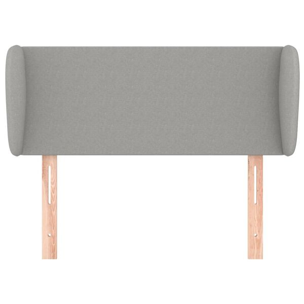 vidaXL Tăblie de pat cu aripioare gri deschis 83x23x78/88 cm textil