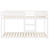 vidaXL Pat supraetajat, alb, 75x190 cm, lemn masiv de pin