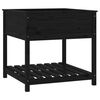 vidaXL Jardinieră cu raft, negru, 82,5x82,5x81 cm, lemn masiv de pin
