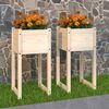vidaXL Jardiniere, 2 buc, 40x40x81 cm, lemn masiv de pin