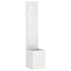 vidaXL Ecran de intimitate pentru grădină Floral Alb 32 x 150 cm