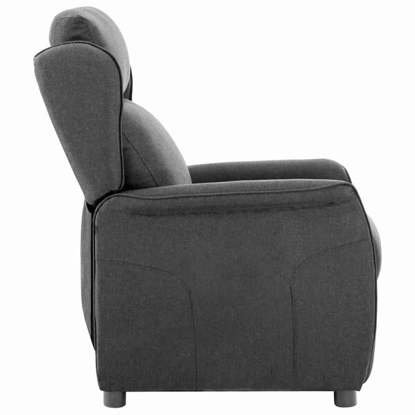 vidaXL Fotoliu recliner Gri &icirc;nchis 66.5 x 94 x 101.5 cm Poliester