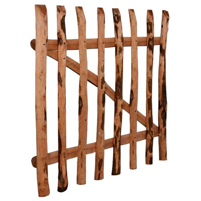 vidaXL Poartă de gard simplă, din lemn de alun, 100x90 cm