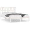 vidaXL Cadru de pat, alb, 160x200 cm, lemn masiv de pin