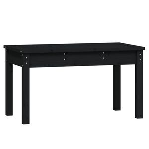 vidaXL Bancă de grădină, negru, 80x44x45 cm, lemn masiv de pin