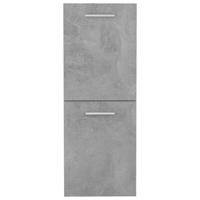 vidaXL Dulap de baie, gri beton, 30x30x80 cm, PAL