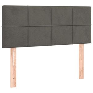 vidaXL Tăblie de pat, gri &icirc;nchis, 80x5x78/88 cm, catifea