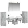 vidaXL Set de mobilier pentru baie 6 buc. Gri Beton