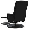 vidaXL Fotoliu de masaj rabatabil cu taburet, negru, catifea