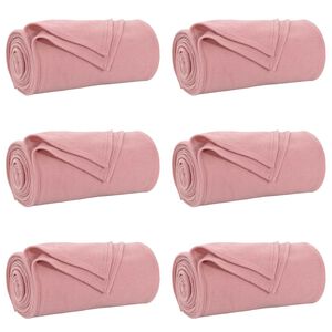 vidaXL Pături de aruncat 6 buc. Roz 270 x 240 cm 5.44 kg Molton