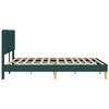 vidaXL Cadru de pat cu headboard Verde &icirc;nchis 120 x 190 cm țesătură
