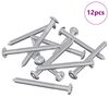 vidaXL Șuruburi pentru mobilă 12 buc. Argintiu M6 x 60 mm Oțel