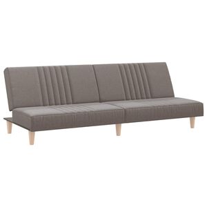 vidaXL Canapea extensibilă, gri taupe, material textil