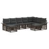 vidaXL Set de canapele pentru grădină 9 pcs Gri și gri &icirc;nchis
