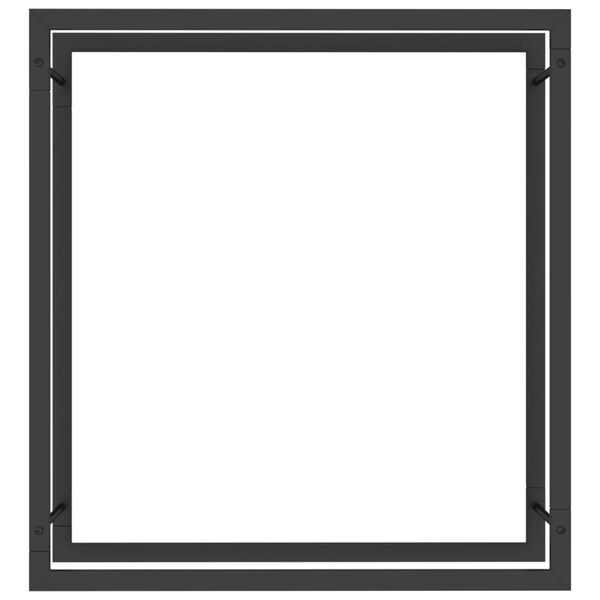 vidaXL Suport pentru lemne de foc, negru mat, 80x28x86 cm, oțel