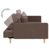 vidaXL Canapea extensibilă cu 2 locuri, 2 perne, gri taupe, textil