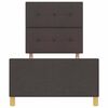vidaXL Cadru de pat cu headboard Maro &icirc;nchis 90 x 200 cm țesătură
