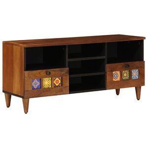 vidaXL Cabinet TV cu raft castan 100 x 33 x 46 cm Lemn de mango solid