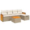 vidaXL Set canapele de grădină cu perne, 6 piese, bej, poliratan