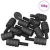 vidaXL Șurub Standoff 4865 pcs Negru M4 Cauciuc și Oțel