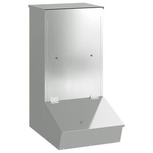 vidaXL Feeder pentru porci Argintiu 55 x 38 x 76 cm 20 kg