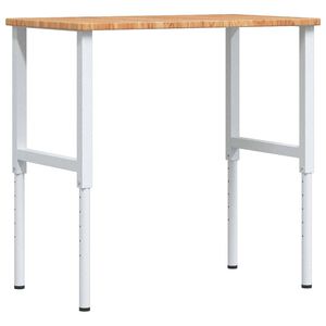 vidaXL Banc lucru maro 100x60x(71,5-98)cm lemn masiv stejar dreptunghi