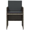 vidaXL Set mobilier de grădină cu perne, 5 piese, gri, poliratan