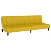 vidaXL Canapea extensibilă cu 2 locuri, galben, catifea