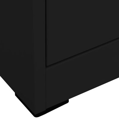 vidaXL Fișet, negru, 46x62x102,5 cm, oțel