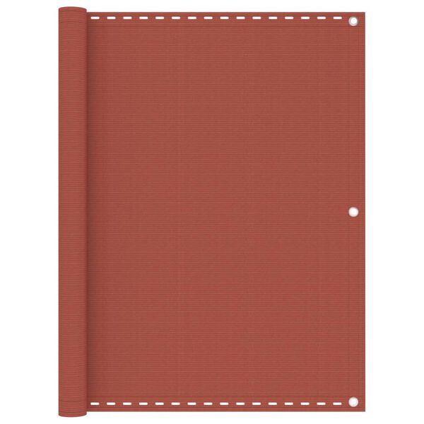 vidaXL Paravan de balcon, cărămiziu, 120x500 cm, HDPE