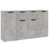 vidaXL Servante, 3 piese, gri beton, lemn prelucrat