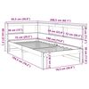 vidaXL Pat cu bibliotecă fără saltea, alb, 75x190 cm, lemn masiv pin