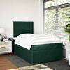 vidaXL Pat box spring cu saltea, verde &icirc;nchis, 120x200 cm, catifea