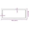 vidaXL Blat de masă, 100x40x(2-4) cm, lemn masiv de stejar netratat