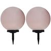 vidaXL Lămpi solare de exterior, 2 buc., 40 cm, RGB, sferic, LED
