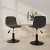 vidaXL Scaune de bucătărie pivotante, 2 buc, gri &icirc;nchis, catifea