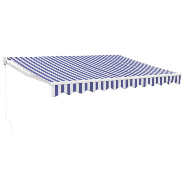 vidaXL Copertina retractabilă manual, vișiniu, 350x250 cm