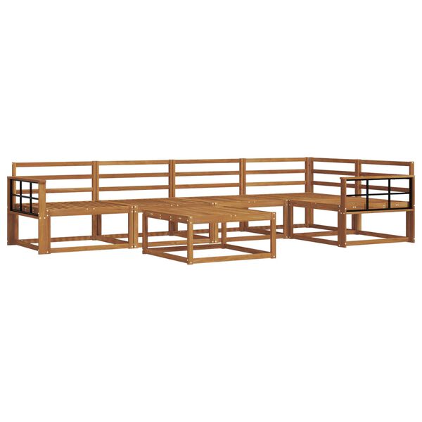 vidaXL Set de canapele de exterior 6 pcs natural Lemn Solid de Acacia