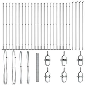 vidaXL St&acirc;lp de gard. Argintiu