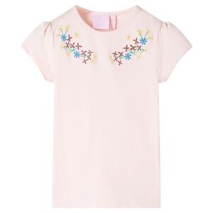 vidaXL Tricou pentru copii, roz pal, 116