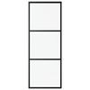 vidaXL Ușă glisantă cu set feronerie, 76x205 cm, sticlă ESG/aluminiu