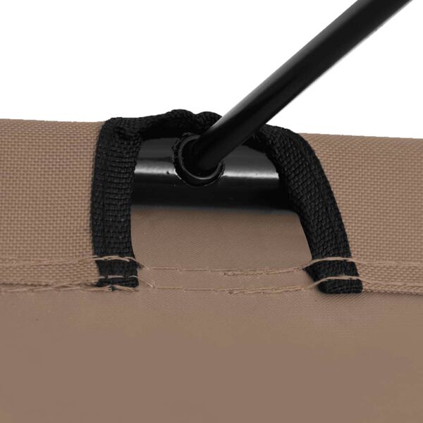 vidaXL Pat de camping, gri taupe, 180x60x19 cm, țesătură oxford & oțel