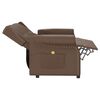 vidaXL Fotoliu de masaj rabatabil, 2 locuri, maro, piele eco lucioasă