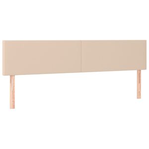 vidaXL Tăblii de pat, cappuccino, 200x5x78/88 cm, piele ecologică