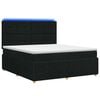 vidaXL Pat cu arcuri LED și saltea Negru 160 x 200 cm Țesătură